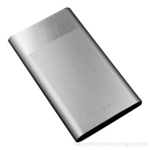 Aluminum case dual USB slim 10,000mAh emergency charger